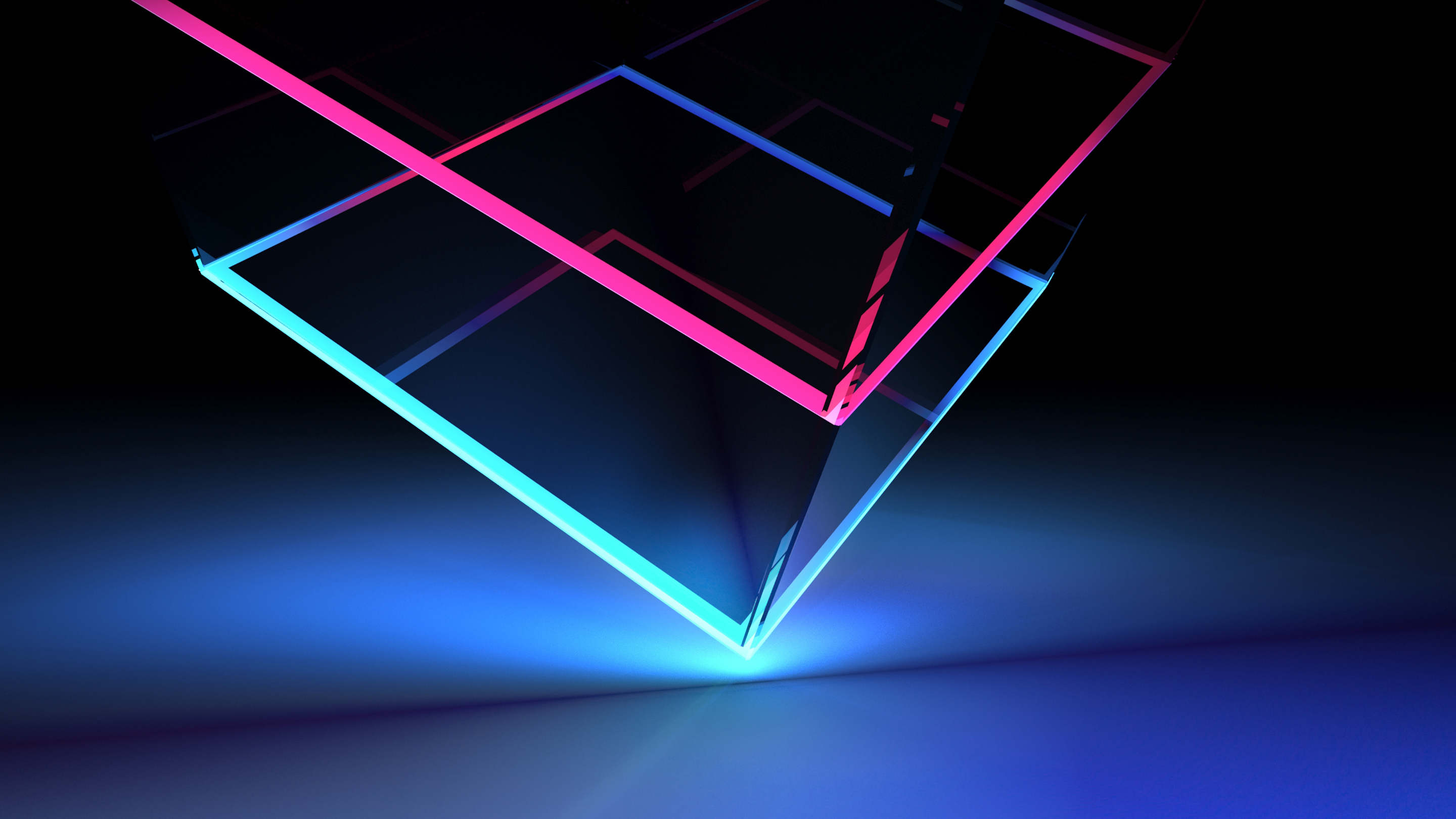 Glassy Neon Cube Wallpapers | Wallpapers HD